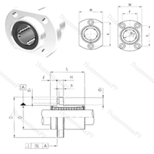 Подшипник шариковый линейный LMHP 10UU
