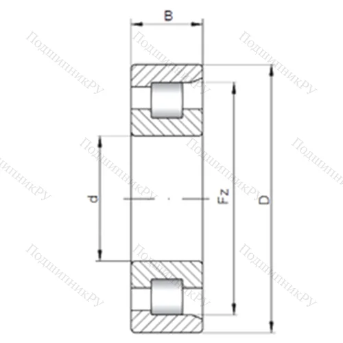 Подшипник роликовый радиальный NF 2234
