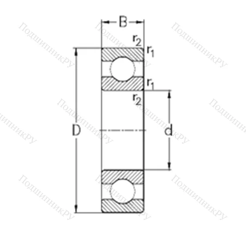 Подшипник шариковый радиальный 61838-MA от производителя  NKE