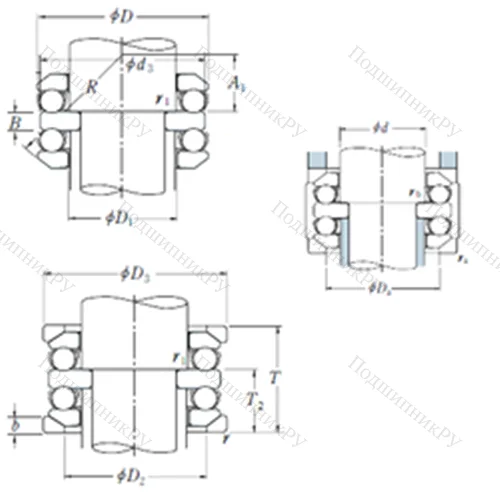Подшипник шариковый упорный 54216U от производителя  NSK Подшипник шариковый упорный 54216U от производителя  NSK