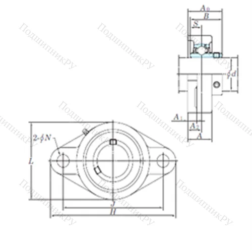 Подшипниковый узел шариковый радиальный UCFL 205-15E от производителя  KOYO