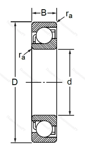 Радиально-упорный шариковый подшипник 7418 BM (66418 Л ГОСТ) в Калининграде Радиально-упорный шариковый подшипник 7418 BM (66418 Л ГОСТ) в Калининграде