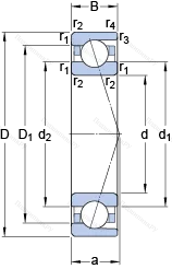 Подшипник 71907 CDTP/P 4B