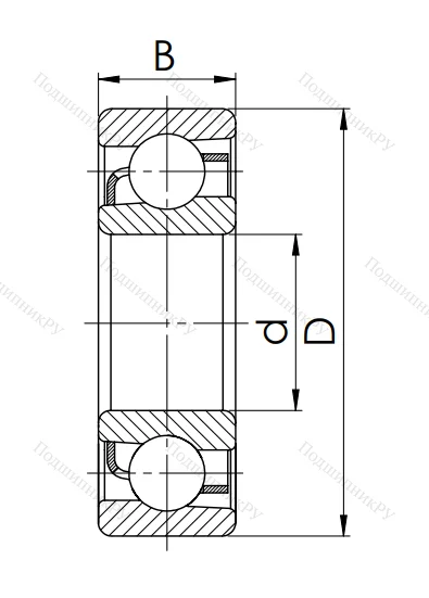 Радиально-упорный шариковый подшипник 46309 A (7309 AC) в Калининграде
