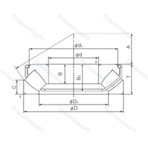 Подшипник роликовый упорно-радиальный 29318EX от производителя  NACHI Подшипник роликовый упорно-радиальный 29318EX от производителя  NACHI