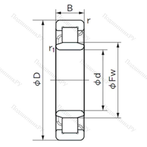 Подшипник роликовый радиальный NU 1040
