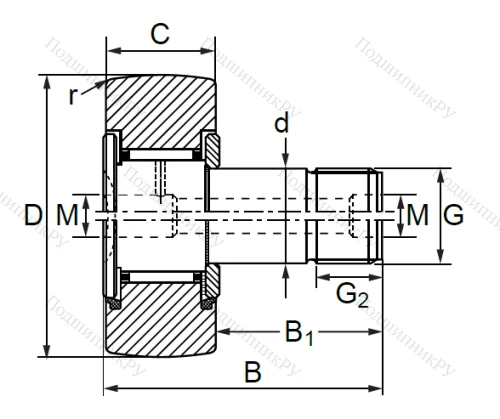 Опорный ролик  KR 62 PP в Калининграде Опорный ролик  KR 62 PP в Калининграде