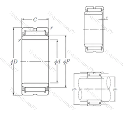 Подшипник игольчатый радиальный NK 19/16R+IR 15?19?16 от производителя  NTN