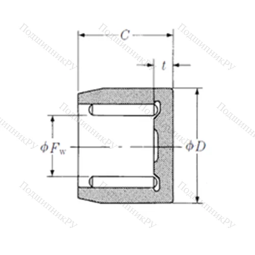 Подшипник игольчатый радиальный NSA 02424