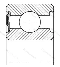 Модификация подшипника 2В0-20803АК2У размер 17x47x15,5 от производителя  ГПЗ-1