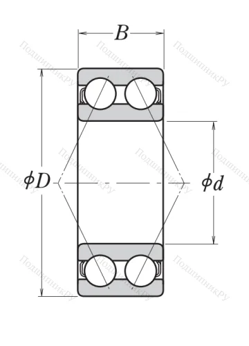 Двухрядный шариковый подшипник 3313 B 2ZRTNG C 3 от производителя  NSK Двухрядный шариковый подшипник 3313 B 2ZRTNG C 3 от производителя  NSK