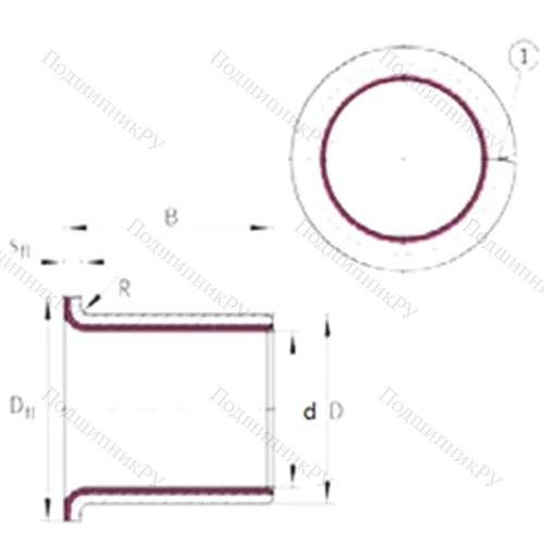 Подшипник скольжения EGF 12090-E 40