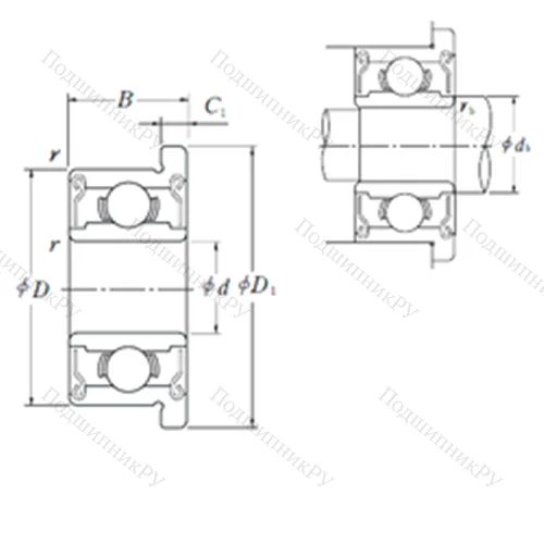 Подшипник шариковый радиальный MF 137ZZ от производителя  NSK Подшипник шариковый радиальный MF 137ZZ от производителя  NSK