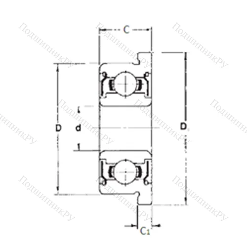 Подшипник шариковый радиальный MF 115ZZ от производителя  FBJ Подшипник шариковый радиальный MF 115ZZ от производителя  FBJ