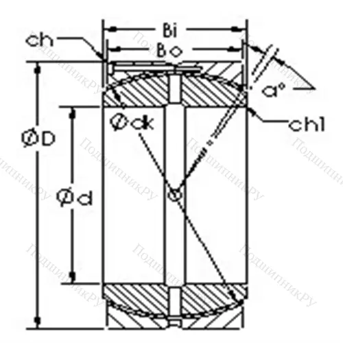 Подшипник скольжения сферический GEH 340HCS