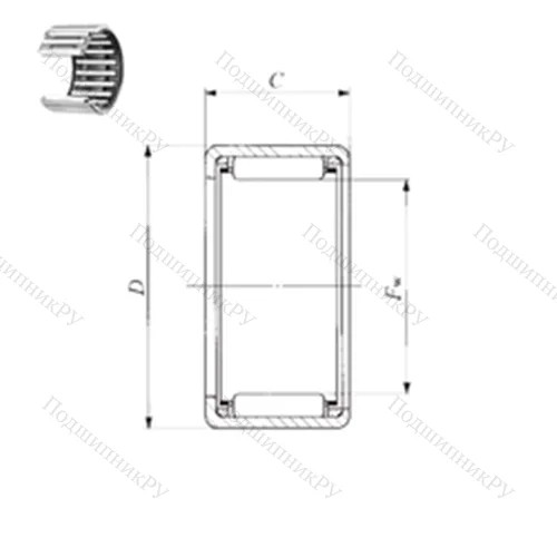Подшипник игольчатый радиальный TAW 6545 Z