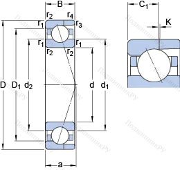 Подшипник 7001 ACD/HCP 4AH