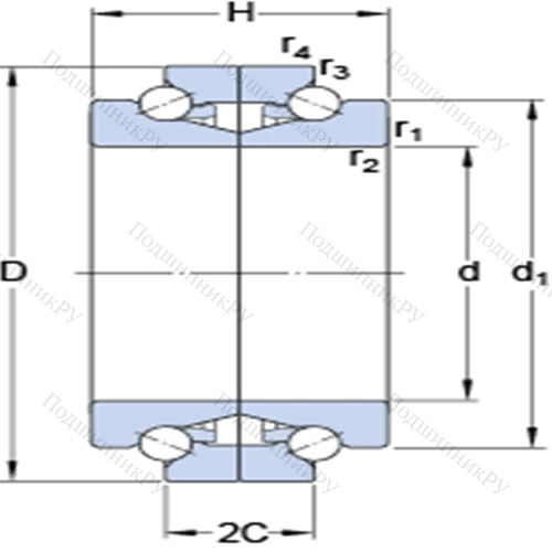 Прецизионные двойные упорно-радиальные шарикоподшипники BTW 45 CTN 9/SP от производителя  SKF