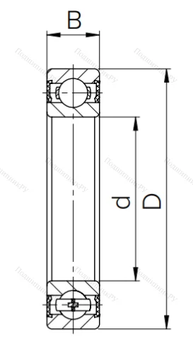 Шариковый однорядный подшипник 180312 (6312 2RS) в Калининграде