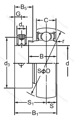 Корпусный подшипник SA 210 (AEL 210) в Калининграде