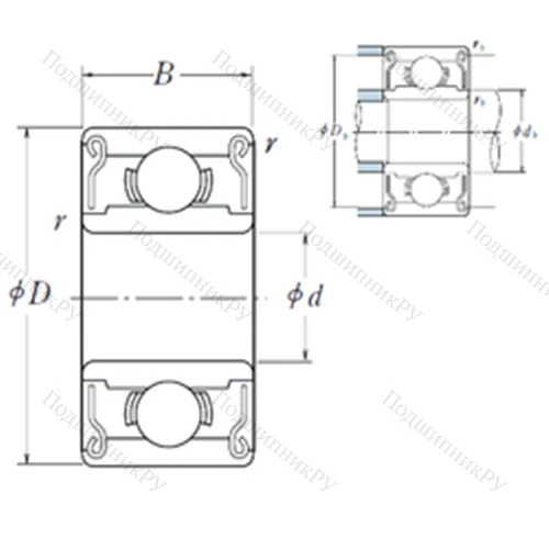 Подшипник шариковый радиальный 601XZZ от производителя  FBJ Подшипник шариковый радиальный 601XZZ от производителя  FBJ