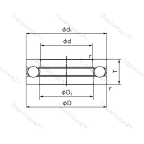 Подшипник шариковый упорный 3923