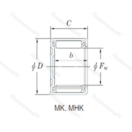 Подшипник игольчатый радиальный MK 30161