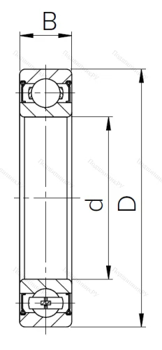 Шариковый однорядный подшипник 80204 (6204 ZZ) в Калининграде