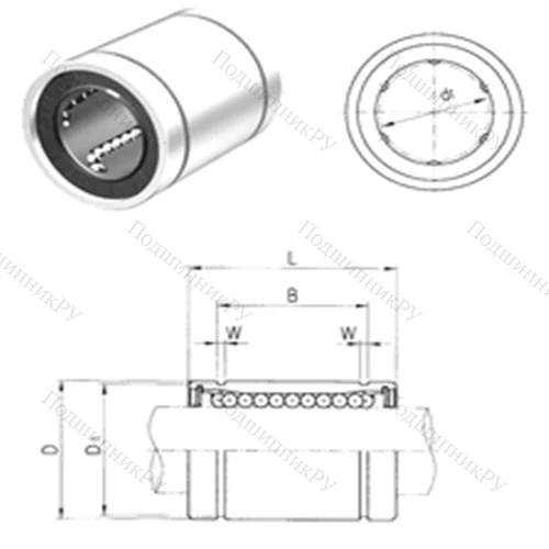 Подшипник шариковый линейный LME 12 от производителя  Samick
