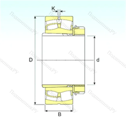 Подшипник роликовый радиальный самоцентрирующийся 23028 EKW 33+H 3028 от производителя  ISB