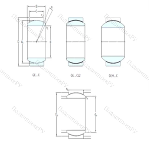 Подшипник скольжения сферический GE 240TXA-2LS