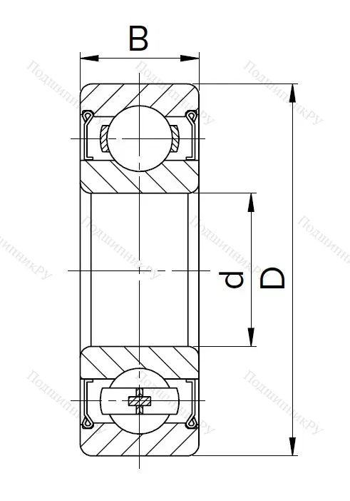 Миниатюрный шариковый подшипник 60025 (625 ZT) в Калининграде