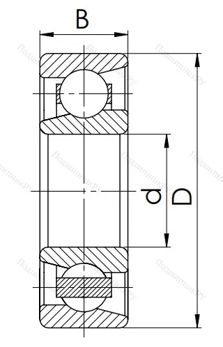 Радиально-упорный шариковый подшипник 46124 Л (7024 ACM) в Калининграде