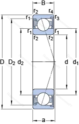 Подшипник S 71908 ACDTP/P 4B