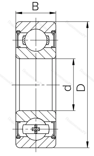 Шариковый однорядный подшипник 80106 (6006 ZZ) в Калининграде