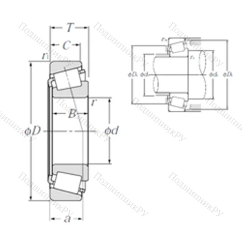 Подшипник роликовый радиально-упорный 4T-27687/27620 от производителя  NTN Подшипник роликовый радиально-упорный 4T-27687/27620 от производителя  NTN