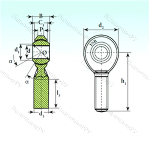 Подшипник скольжения сферический TSM.R 16.1