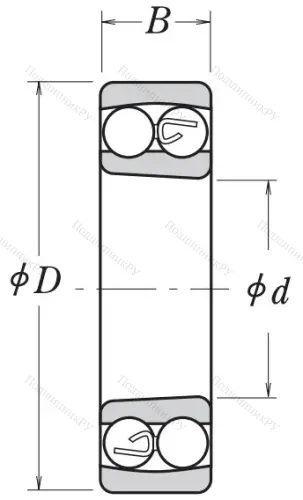 Двухрядный шариковый подшипник 1215 K в Калининграде