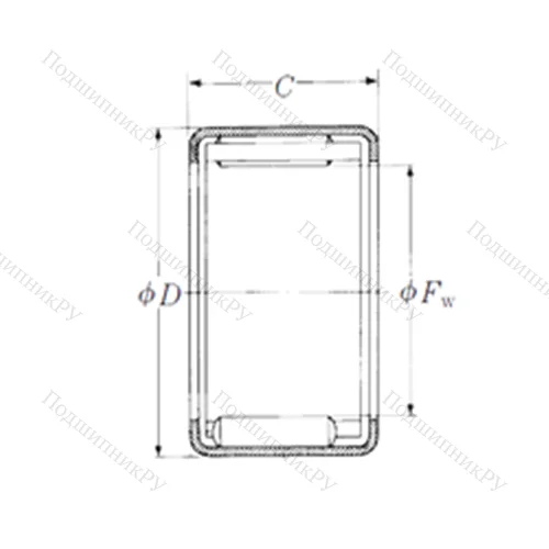 Подшипник игольчатый радиальный JP-44-FV