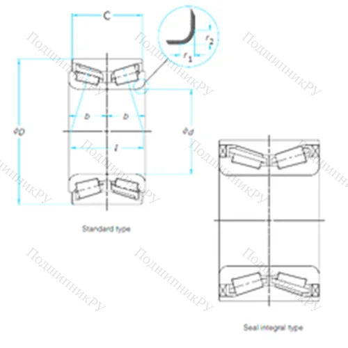Подшипник роликовый радиально-упорный 4T-CRI 0596CS 83/5A от производителя  NTN Подшипник роликовый радиально-упорный 4T-CRI 0596CS 83/5A от производителя  NTN