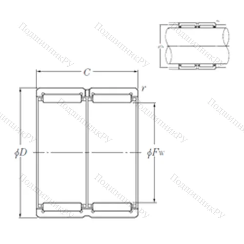 Подшипник игольчатый радиальный RNA 6903R