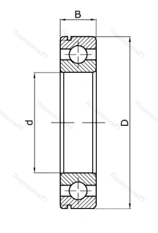 Шариковый однорядный подшипник 50308 (6308 N) в Калининграде