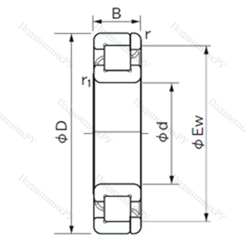 Подшипник роликовый радиальный NP 232
