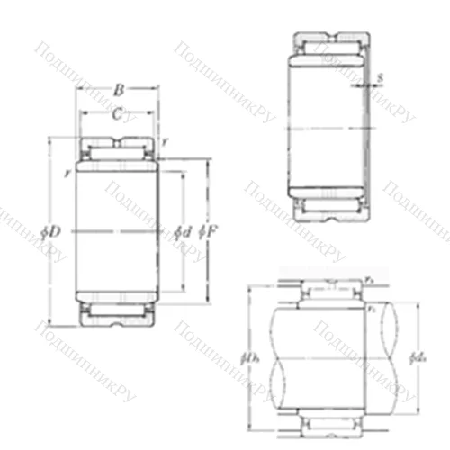 Подшипник игольчатый радиальный MR 526832+MI-445232