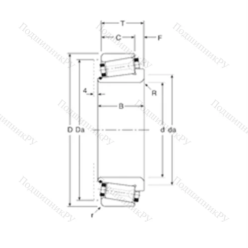 Подшипник роликовый радиально-упорный 123073X/123120 от производителя  Gamet