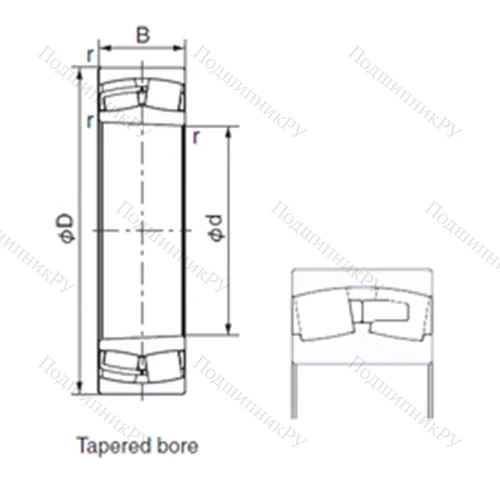 Подшипник роликовый радиальный 23238A 2XK