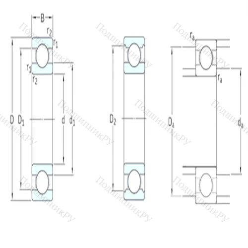 Подшипник шариковый радиальный 6301 от производителя  SKF