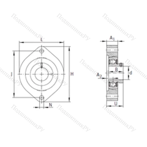 Подшипниковый узел шариковый радиальный FLCTEY 25