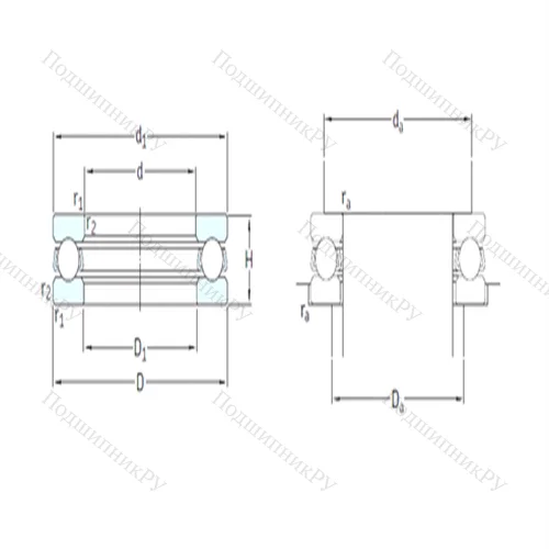 Подшипник шариковый упорный 51226 от производителя  SKF