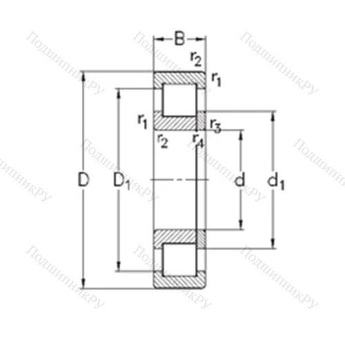 Подшипник роликовый радиальный NUP 2320-E-M 6